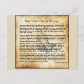 自分の日スペインの次祈りの言葉収集(はがき) ポストカード (正面)