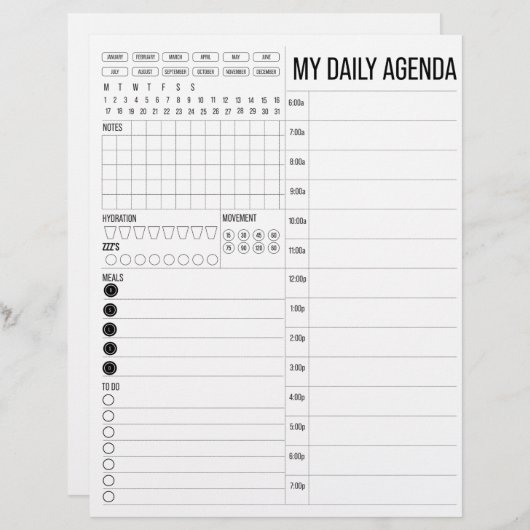 自分の日課 (正面/裏面)