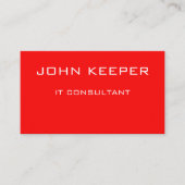 自分の明るい赤無地のを作成 名刺 (正面)