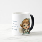 自分の星空のブロンドのクリスマスエンジェルを作成 モーフィングマグカップ (正面右)