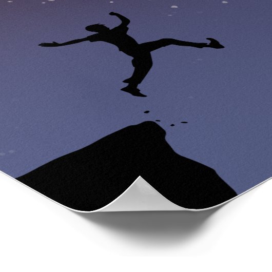 自分の星空の夜の引用文を作成やる気を起こさせる ポスター (角)