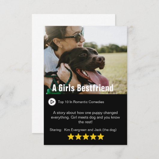 自分の映画パーソナライズされたポスターカード サンキューカード (正面/裏面)