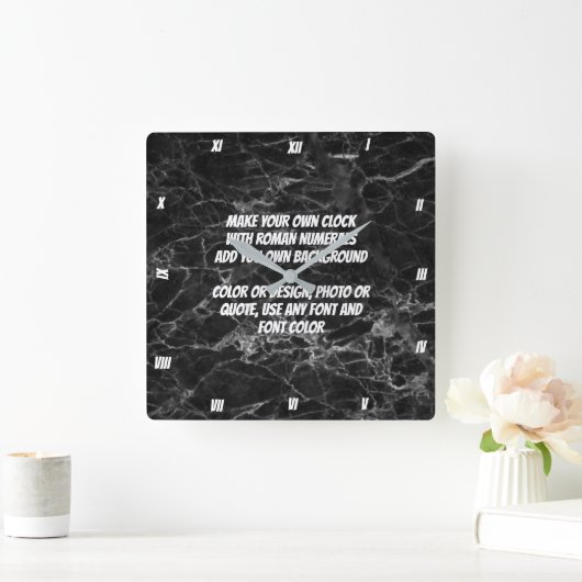 自分の時計を作る スクエア壁時計 (ホーム)