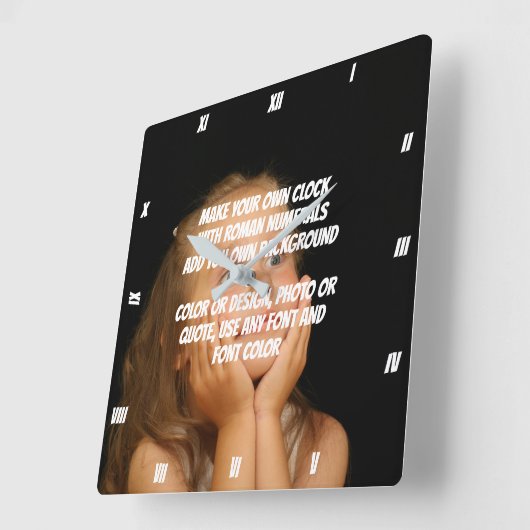 自分の時計を作る スクエア壁時計 (傾斜)