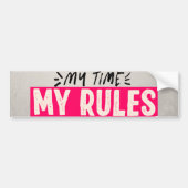自分の時間のルールやる気を起こさせる バンパーステッカー (正面)