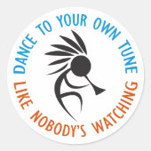 自分の曲に合わせてダンス ラウンドシール (正面)