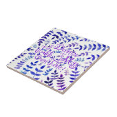 自分の曲に合わせて踊る引用文の水色の葉 タイル (側面)