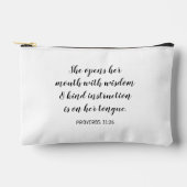 自分の書道の聖句を作成する アクセサリーポーチ (正面)