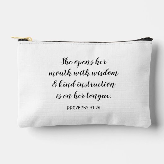 自分の書道の聖句を作成する アクセサリーポーチ (正面)