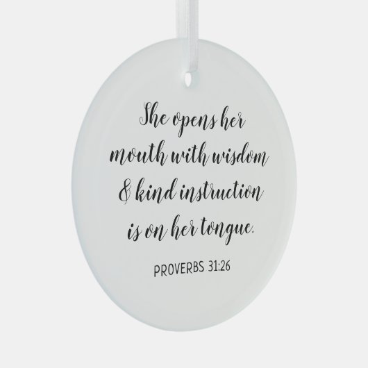 自分の書道の聖句を作成する ガラスオーナメント (正面右)