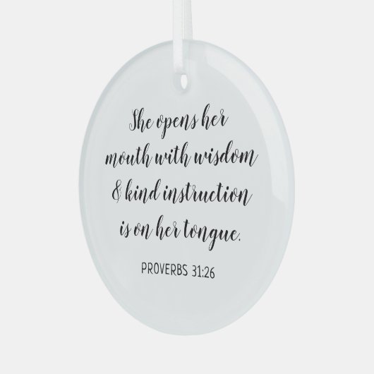 自分の書道の聖句を作成する ガラスオーナメント (正面左)