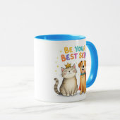 自分の最高のマグインスパイアを犬と猫にする マグカップ (正面右)
