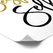 自分の最高の引用文を黒にやる気を起こさせるする/金ゴールド ポスター (角)