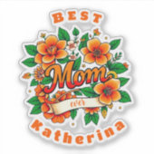 自分の最高の母を作成 シール (正面)