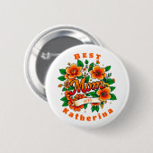 自分の最高の母を作成 缶バッジ (正面&裏面)
