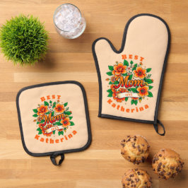 自分の最高の母を作成 鍋つかみ&鍋敷きセット