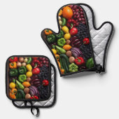 自分の服 鍋つかみ&鍋敷きセット (正面/裏面)