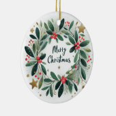 自分の木の上で星になるクリスマスの飾り セラミックオーナメント (右)