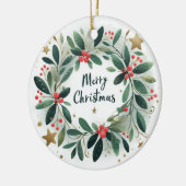 自分の木の上で星になるクリスマスの飾り セラミックオーナメント (左)