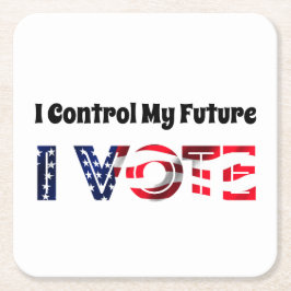 自分の未来をコントロールする – 投票 スクエアペーパーコースター