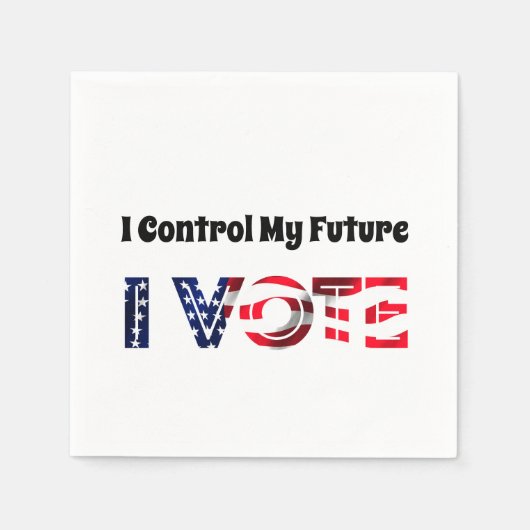 自分の未来をコントロールする – 投票 スタンダードカクテルナプキン (正面)