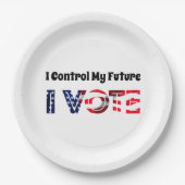 自分の未来をコントロールする – 投票 ペーパープレート (正面)