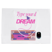 自分の未来を入力 ラージペーパーバッグ (裏面)