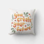 自分の未来を創造するやる気を起こさせる クッション (正面)