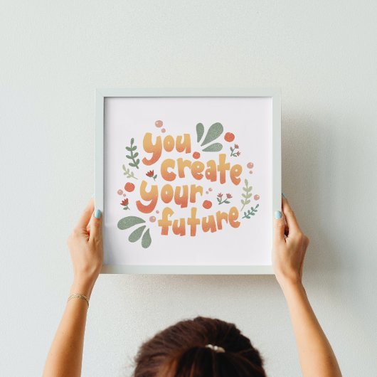 自分の未来を創造するやる気を起こさせる ポスター