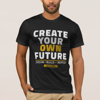 自分の未来を創造せよ – モチベーショナルなヴィンテージタイポグラフィ Tシャツ