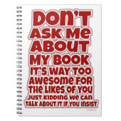 自分の本頼の作家のプロモおもしろいモ ノートブック (正面)