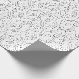 自分の柄にアイスクリームとポプシクル ラッピングペーパー