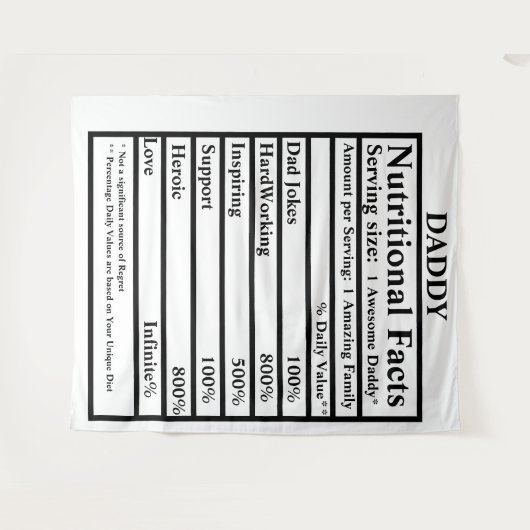 自分の栄養の事実を作成する父の日 タペストリー (正面(横))