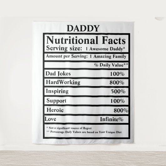 自分の栄養の事実を作成する父の日 タペストリー (正面)