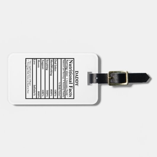 自分の栄養の事実を作成する父の日 ラゲッジタグ (正面横)