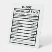 自分の栄養の事実を作成する父の日 台座サイン (正面)