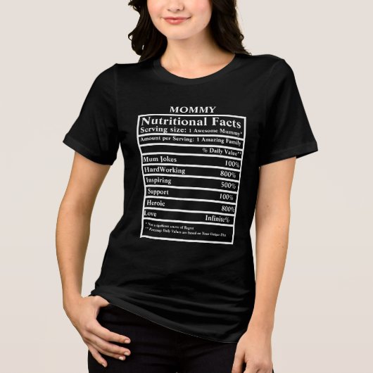 自分の栄養事実を作成する母の日 トライブレンドTシャツ (正面)