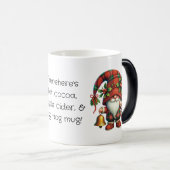 自分の楽しいクリスマスのプレイド格言を作成 モーフィングマグカップ (正面右)