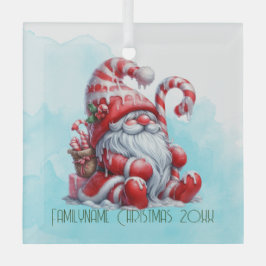 自分の楽しいペパーミントのクリスマス格言を作成 ガラスオーナメント