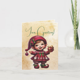 自分の楽しいヴィンテージのクリスマス格言を作成 シーズンカード