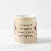 自分の楽しいヴィンテージのクリスマス格言を作成 モーフィングマグカップ (中央)