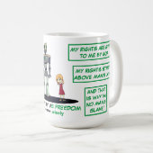 自分の権利 コーヒーマグカップ (正面右)