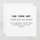 自分の正方形のポストカードやアートとの招待状を作る 招待状 (正面/裏面)