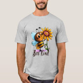 自分の歩くを作る可愛いハチ Tシャツ (正面)