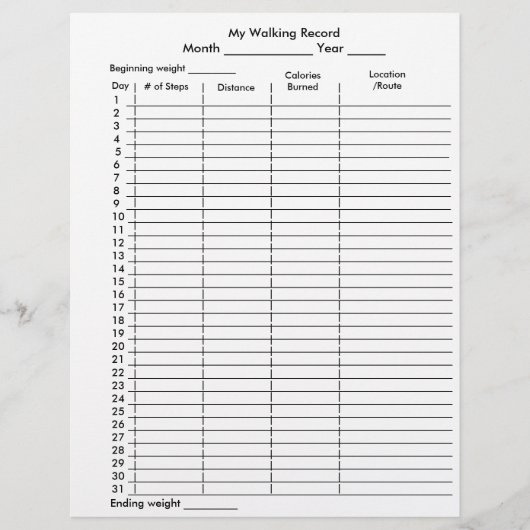 自分の歩くレコードステップ歩数計グラフ チラシ (正面)