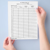 自分の歩くレコードステップ歩数計グラフ チラシ (手)