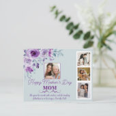 自分の母の日のコラージュフローラを作成 ポストカード (スタンド正面)