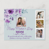 自分の母の日のコラージュフローラを作成 ポストカード (正面)