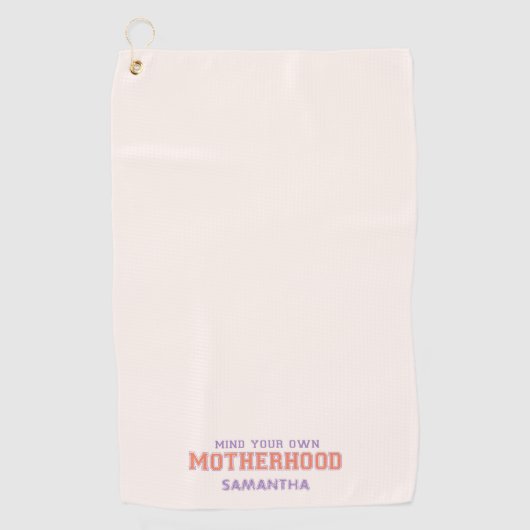 自分の母性に気を付けろ ゴルフタオル (正面)