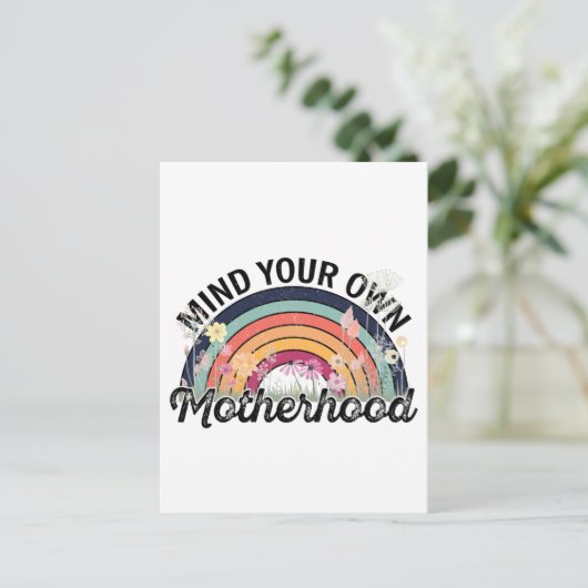 自分の母性、母の日の贈り物、1/2 ポストカード (スタンド正面)